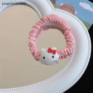 Pingchuan888 Kawaii Hoạt Hình Kuromi Cinnamoroll Mymelody Dây Buộc Tóc Ngọt Ngào Dễ Thương Dây Cao Su Dành Cho Nữ Bé Gái Mũ Đội Đầu Thời Trang Quà Tặng Đẹp