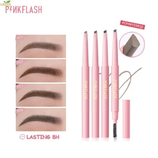 Pinkflash Oh My Emoji Bút chì kẻ mày tự động kéo dài 8 giờ không thấm nước Sắc tố dễ pha trộn Dễ sử dụng cho người mới bắt đầu Trang điểm hàng ngày Metro