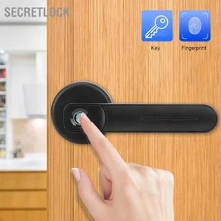 SecretLock Khóa Cửa Vân Tay Thông Minh Sinh Trắc Điện Tử Có Chìa Khẩn Cấp Cho Căn Hộ Residence Công Ty Khách sạn 3.7‑6V