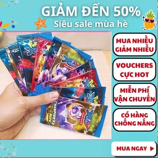 Bộ 70 thẻ bài Pokemon (10 bịch) cho bé - Nguyễn Thùy Store