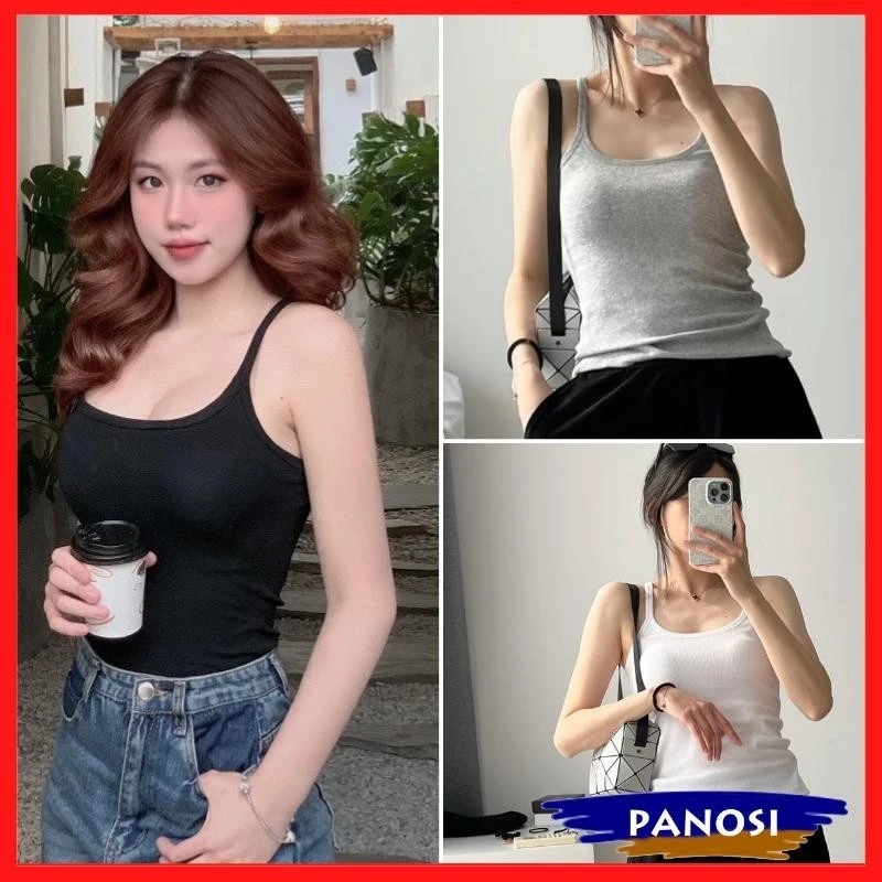 Áo hai dây nữ phong cách sexy áo ba lỗ nữ ôm body cá tính phù hợp đi biển tập gym A154 PANOSI