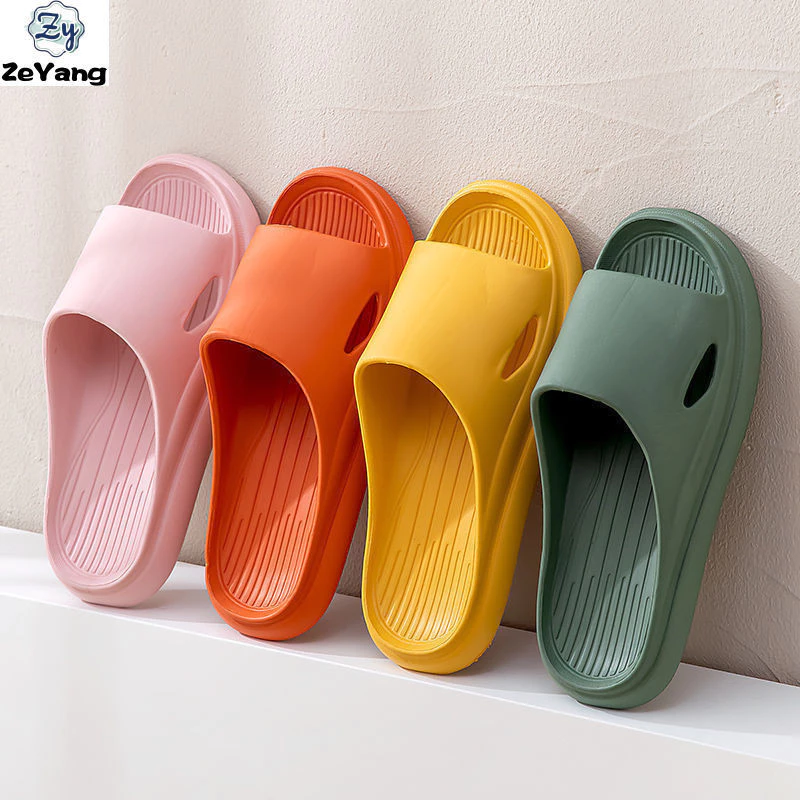 [Zy] Dép phong cách cặp đôi có sẵn Dép chống nước chống trượt Giày gia đình trong nhà Phòng tắm Dép chống trượt ngoài trời S