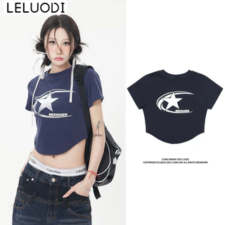 LELUODI áo phông áo thun nữ croptop baby tee Thời trang Fashion Hàn Phong Comfortable A29J17A 17Z240424