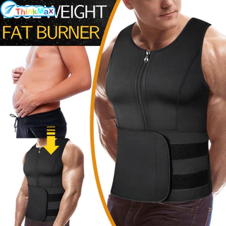 Nam Thể Thao Body Shaper Eo Huấn Luyện Viên Hai Mặt Dây Kéo Giảm Cân Xông Hơi Phù Hợp Với Giảm Béo Định Hình