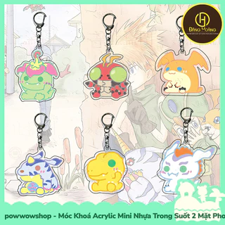 [Sẵn VN - Hỏa Tốc] Móc Khoá Nhựa Mini Trong Suốt Acrylic 2 Mặt Phong Cách Nhân Vật Anime Manga Game Digimon_ĐH