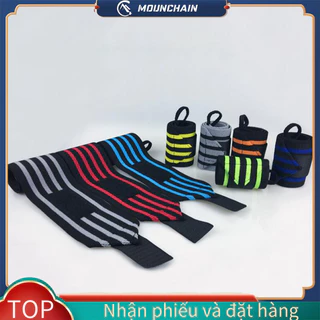 Mounchain Fitness Bảo vệ cổ tay Băng thun Huấn luyện sức mạnh Bảo vệ cổ tay để cử tạ Thể thao, v.v.