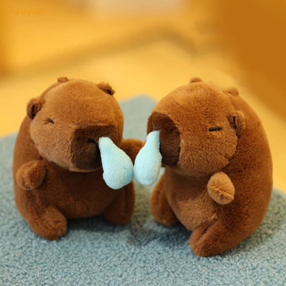 Siyuyan Kawaii Sang Trọng Ngáy Capybara Móc Khóa Dễ Thương Capybara Có Túi Rùa Móc Khóa Búp Bê Sáng Tạo Lông Tơ Đồ Chơi Nhồi Bông Quà Tặng Sinh Nhật VN