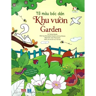 Sách - Tô Màu Bóc Dán - Khu Vườn - Garden