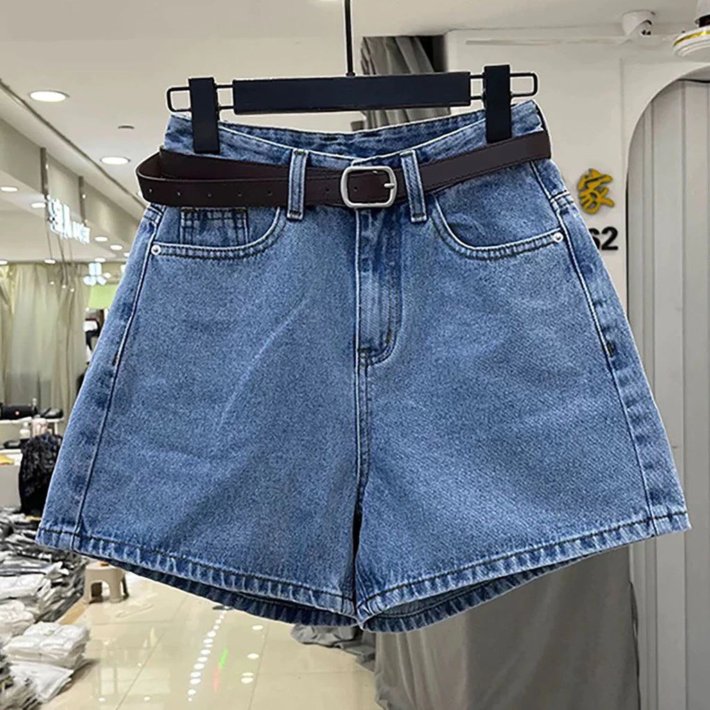 Thời Trang BigSize- Quần Short Jean Nữ Phom Rộng, Lai May Đơn Giản Basic HotTrend 0058 0057 Denim