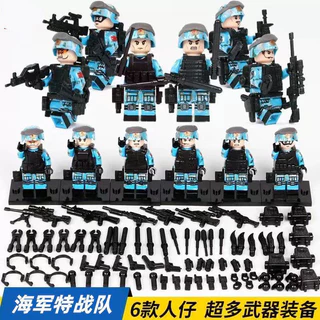 Cảnh Sát Minifigures Tương Thích Với Lego Khối Xây Dựng SWAT Lính Cứu Hỏa Minifigures Đồ Chơi Trẻ Em Lực Lượng Đặc Biệt Vũ Khí Phụ Kiện D6OS