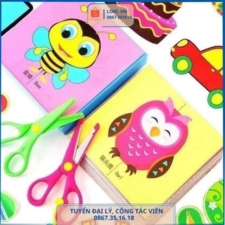 Đồ chơi cắt dán giấy thủ công cho bé 240 hình ( Tặng kèm kéo ) Bộ cắt dán 96 hình - LoKi Kids