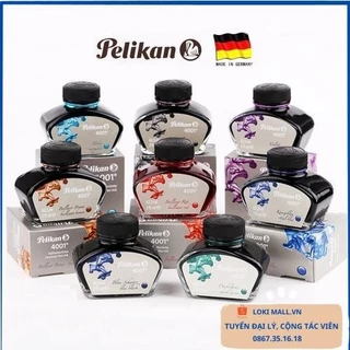 Mực Đức Pelikan 4001 (lọ 62,5ml), mực nhanh khô, không phai, bay mầu, mực bút máy luyện chữ đẹp - Loki