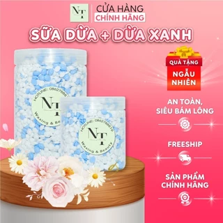 [CHE TÊN] Sáp Wax Lông Dừa Xanh Mix Sữa Dừa NTWAXING Chuyên Dùng Wax Nách, Body Siêu Bám Lông Tặng Kèm Que Gỗ