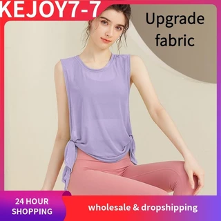 [Xxs-l] Kejoy Yoga Mặc Vest Cả Hai Bên Khe Thể Thao Ngoài Trời Quần Áo Nữ Phong Cách Mới SY-A064