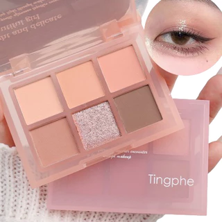 3 Kiểu Lấp Lánh Matte Eyeshadow Palette 6 Màu Ngọc Trai Hồng Bí Ngô Màu Shimmer Phấn Mắt Trang Điểm Sắc Tố Bảng Mỹ Phẩm