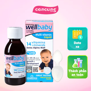 Siro Vitamin và khoáng chất Wellbaby Multi-Vitamin Liquid