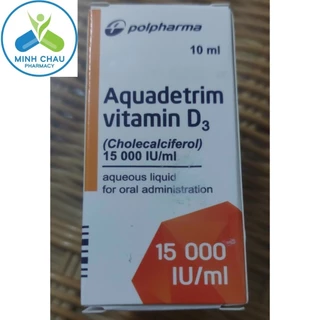 Aquadetrim Vitamin D3 lọ 10ml nhập khẩu hỗ trợ hấp thu canxi, giúp bé ngủ ngon, phát triển chiều cao, chống còi xương