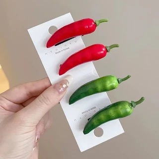 Mô Phỏng Vui Nhộn Pepper Kẹp Tóc Dễ Thương Ngộ nghĩnh Nổ Kẹp Nữ Thời Trang Phụ Kiện Tóc