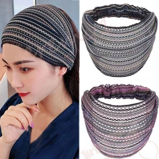 Jeremy1 Nữ Đầu Bọc, Ren Organza Hairbands, Retro Nhiều Màu Rộng Viền Mũ Trùm Đầu Turban Rửa Mặt