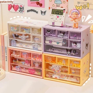 Patavinity 6 Lưới Hộp Bảo Quản, Hoạt Hình Cinnamoroll Hộp Phân Loại Để Bàn, Kawaii My Giai Điệu Ngăn Kéo Kuromi Hộp Sắp Xếp Bàn