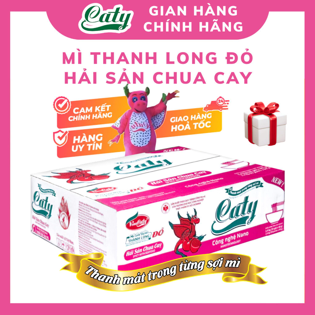 [HÀ NỘI] Mì Thanh Long Đỏ Caty Hải Sản Chua Cay