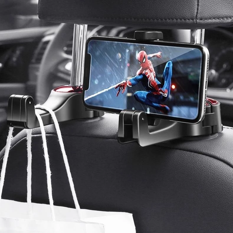 🔥Móc Treo Đồ Ô Tô Kèm Giá Kẹp Điện Thoại Ô Tô Gài Sau Ghế Tiện Dụng Dành Cho Ô Tô, Xe Hơi Siêu Bền