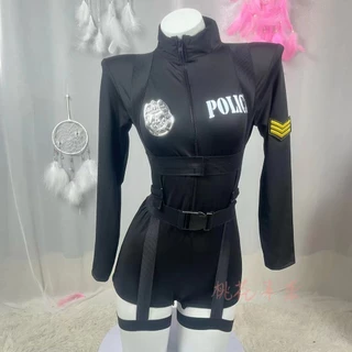 Phong cách Mỹ Châu Âu.  Đồng phục nữ cảnh sát cosplay Queen. Áo một mảnh. Cô Gái Nóng bỏng gợi cảm. Cô Gái Dễ Thương Ngọt Ngào