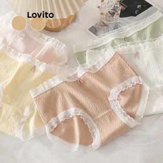 Quần Lót Ren Trơn Lãng Mạn Lovito Cho Nữ LNE52364