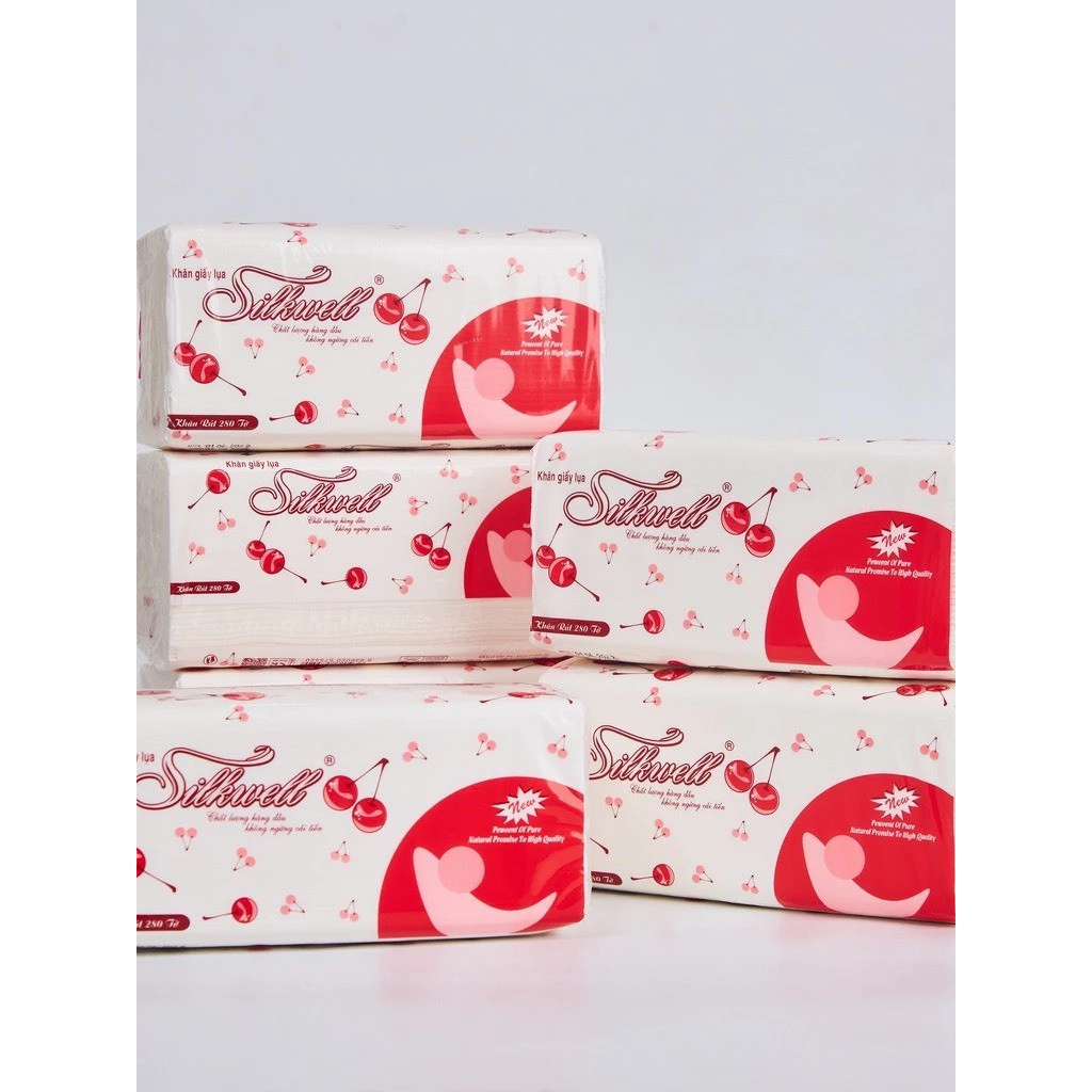 [Tổng Kho TP] Giấy ăn rút lụa khổ lớn Chery Silkwell
