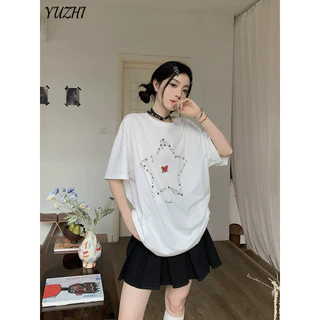 YUZHI áo phông áo thun nữ croptop baby tee xu hướng Fashion Stylish Popular WCS2451DT6 21Z240525