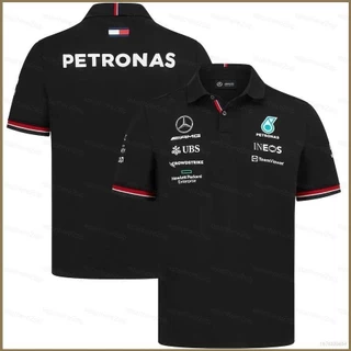 2022 F1 Mercedes AMG Petronas Đội Áo Polo Áo Thể Thao Thường Ngày Tee Tay Ngắn Plus Kích Thước Unisex