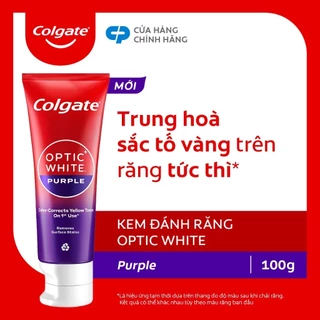 [HB Gift] Kem Đánh Răng Colgate trắng răng Optic White Purple 100g