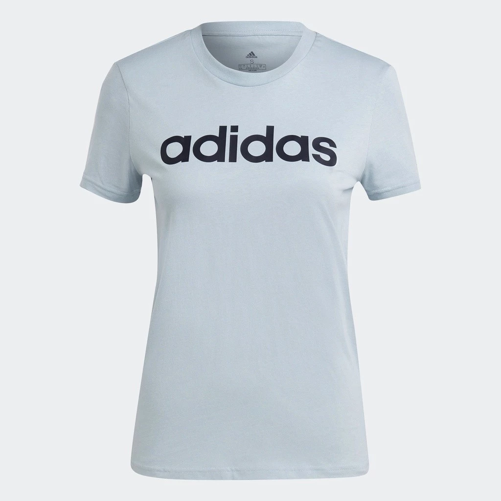 adidas Phong cách sống Áo Thun Logo Slim Essentials LOUNGEWEAR Nữ Màu xanh da trời IM2832