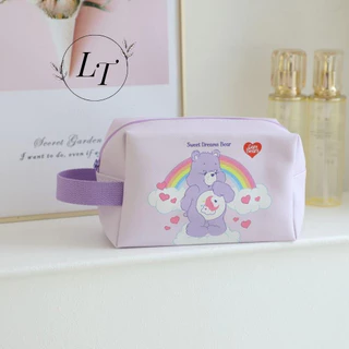 Miss.lt Back2life Carebears Hàn Quốc Mỹ Phẩm Da Ví Nhựa Son Dưỡng Môi Ví Cinnamoroll Rainbow Da PU Văn Bản Hoạt Hình Logo Túi Dây Kéo