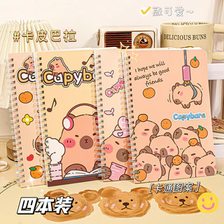 Kapibara Coil Notebook A5 Notepad Dày Notebook Chống Thấm Nước Sau Đại Học Sau Đại Học Đường Ngang Notebook Nhật Ký Dễ Thương