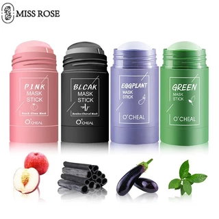 Miss Rose Clay Mask Stick Solid Mask Stick Trà Xanh Cà Tím Than Tre Đào Làm Sạch Sâu Lỗ Chân Lông Mặt Nạ Bùn Dưỡng ẩm Và Dưỡng ẩm