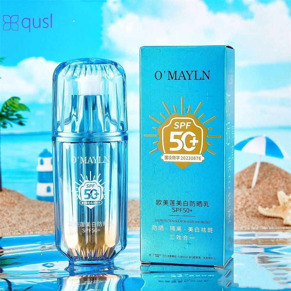 Kem chống nắng Lotus Châu Âu Spf50+ Kết cấu nhẹ Làm mới Kem chống nắng không nhờn Chăm sóc da mặt ba trong một qusl