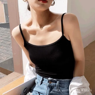 Đen Trắng Modal Đáy Nhỏ Camisole Nữ Bên Trong Đẹp Lưng Mùa Hè Gợi Cảm Bên Ngoài Mặc Thiết Kế Hợp Thời Trang Niche