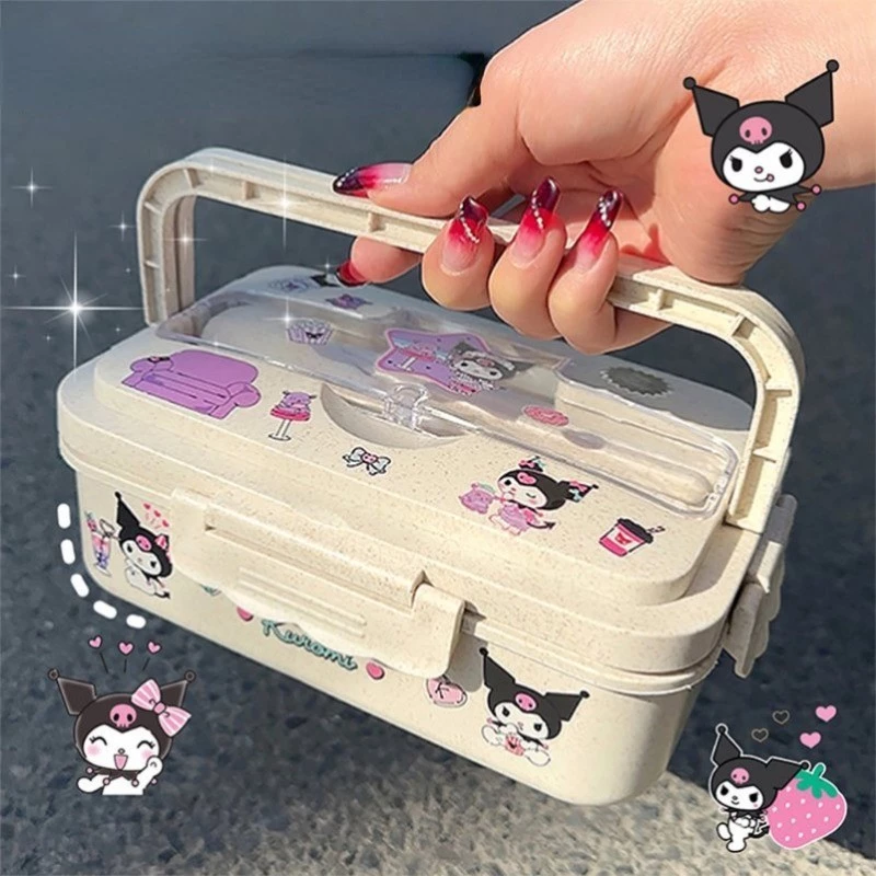 2024 Thời Trang Mới 1000ml Sanrio Kuromi Cinnamoroll Hộp Cơm Trưa Giai Điệu Của Tôi Dễ Thương Và Thân Thiện Với Môi Trường Văn Phòng Sinh Viên Hộp Cơm Trưa Cầm Tay Quà Tặng Sinh Nhật Và Giáng Sinh Cho Bé Gái