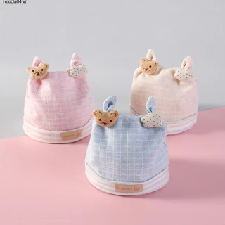 Mũ Cotton Toxicla04.vnBeanie có tai gấu ngôi sao dễ thương, thích hợp cho bé từ 0-3 tháng tuổi