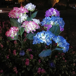 Đèn năng lượng mặt trời hoa cẩm tú cầu ngoài trời sân vườn đèn trang trí LED hoa