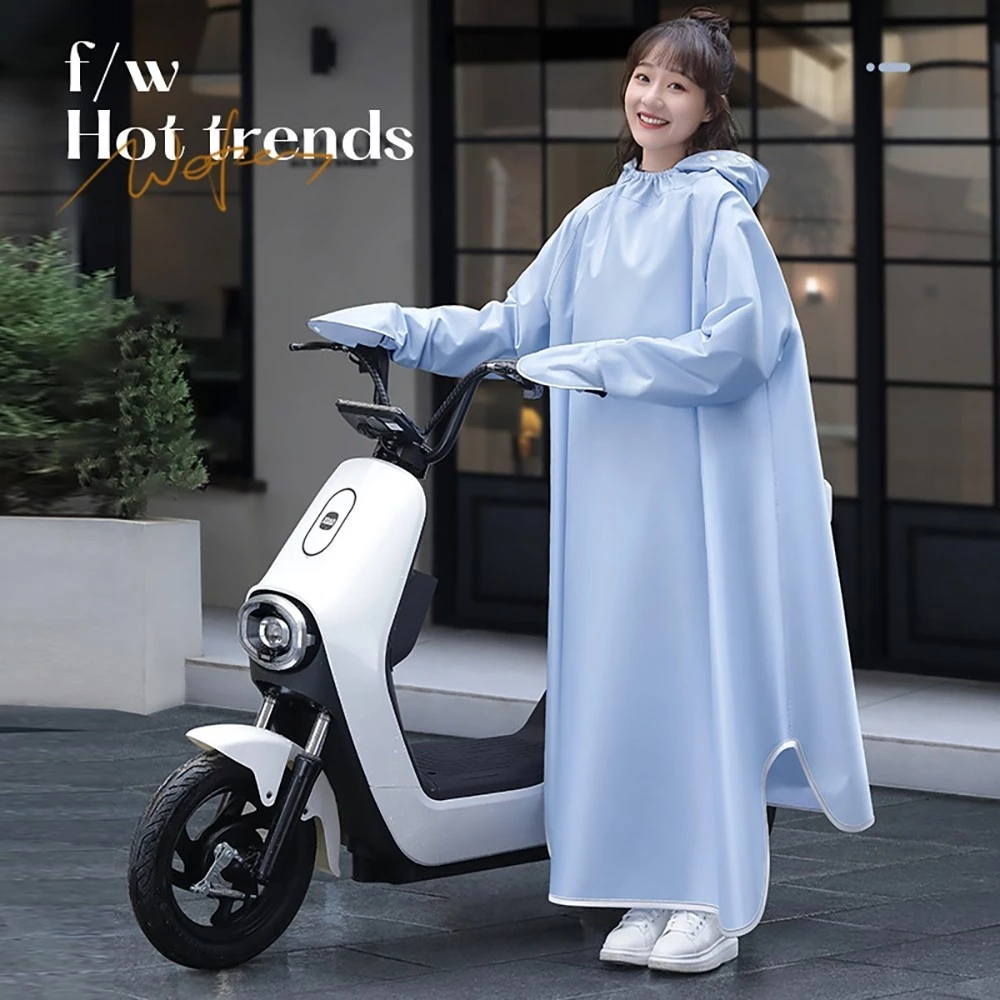Áo Mưa Đơn 1 Người Thời Trang Có Vành Nón Rộng Trong Suốt Che Mưa Dây Rút Siêu Bền ( Độ Phủ Rộng Đi Xe Thoải Mái )