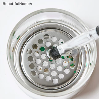 Beautifulhomea Crystal Glass Powder Liquid Blending Wash Pen Nail Cup Liquid Blend Crystal Cup Dụng cụ làm móng có nắp lưới thép không gỉ TH