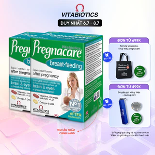 Combo Viên Uống Cho Phụ Nữ Cho Con Bú Vitabiotics PREGNACARE Breast-feeding Bổ Sung Dinh Dưỡng Nâng Cao Sức Khỏe 84 viên