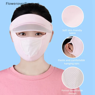 Fjr Nữ Mỏng Thoáng Khí Ice Silk Cổ Dài Full Face Mask UV Protection HOT