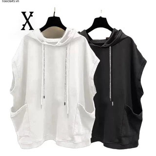 Sleeveless Hoodie Men's Multi Pocket Summer Fashion