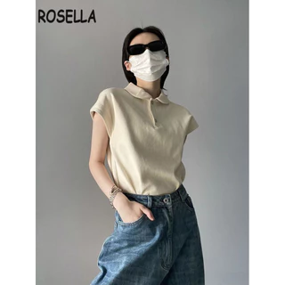 Rosella áo phông áo thun nữ croptop baby tee Fashion Trendy Phong cách Cổ điển WTX24206EQ 19Z240511