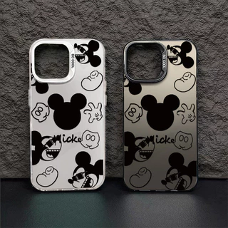 Ốp Điện Thoại Họa Tiết Mickey Thời Trang Cao Cấp Tương Thích Cho IPhone 11 12 13 14 15 Pro Max Xr X Xs Max 7 / 8 Plus Se2020 Vỏ Điện Thoại Silicon Cứng Cao Cấp