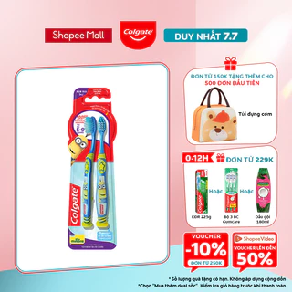 Bộ 2 bàn chải Colgate Minion Twin cho trẻ em