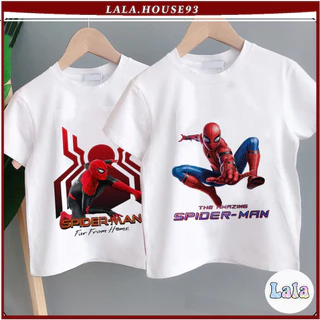 ÁO THUN người nhện spiderman UNISEX PHÔNG TRẮNG TAY NGẮN NAM NỮ GIA ĐÌNH CẶP ĐÔI SIZE TRẺ EM BÉ TRAI GÁI